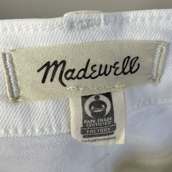 MADEWELL Jeans Women 23 The Perfect Vintage White Raw Hem High Rise NO662 - Picture 11 of 14